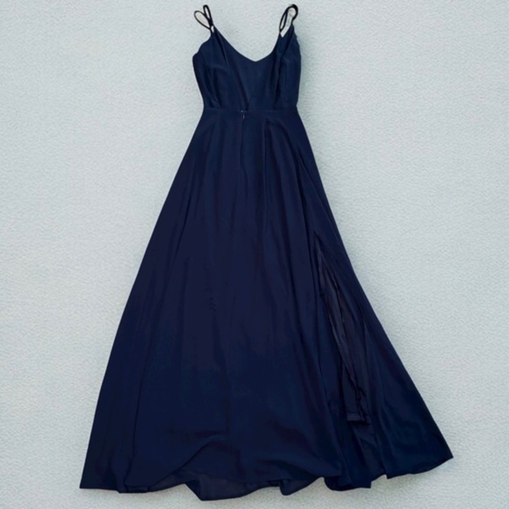 True Decadence Women Size 6 Navy Blue Maxi Dress Formal Evening Prom Bridesmaid - Picture 16 of 17